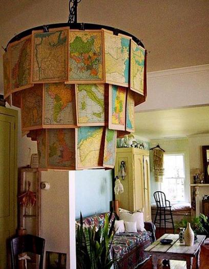 DECORAR CON MAPAS QUE NO USAMOS