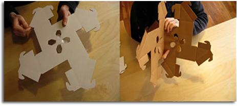 PIEZAS DE CARTÓN ENTRELAZADAS “BLOXES” DISEÑO ECOLÓGICO, CONSTRUCCIONES MODULARES