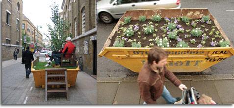 REUTILIZAR CUBAS DE RESIDUOS. TRANSFORMARLAS EN ESPACIOS PÚBLICOS