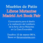 Convocatoria para el diseño y la realización del mobiliario de la feria Libros Mutantes en La Casa Encendida